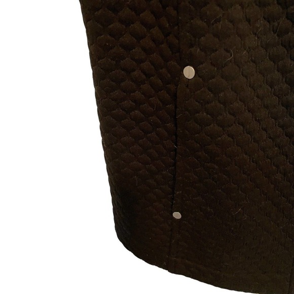 JONES New York Quilted Vest Black front pockets full zip mandarin collar Sz S - Picture 7 of 7